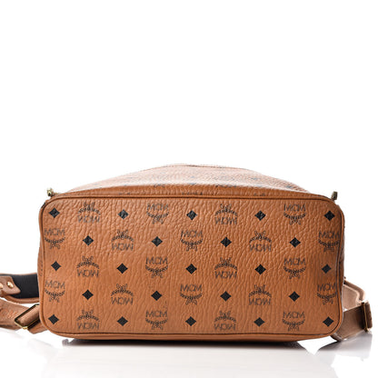 MCM Visetos Studded Medium Dual Stark Backpack Cognac 17 of 19