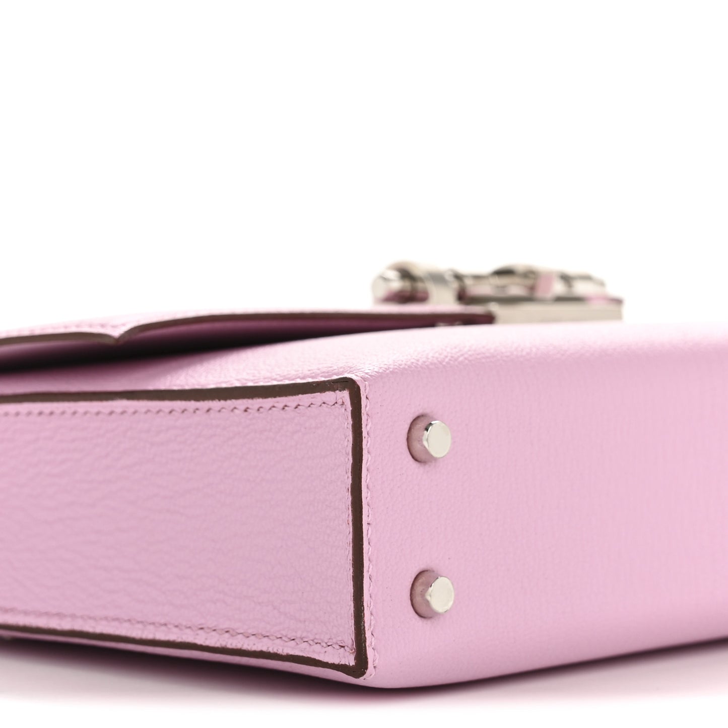 Chevre Mysore Mini Verrou Chaine Bag Mauve Sylvestre