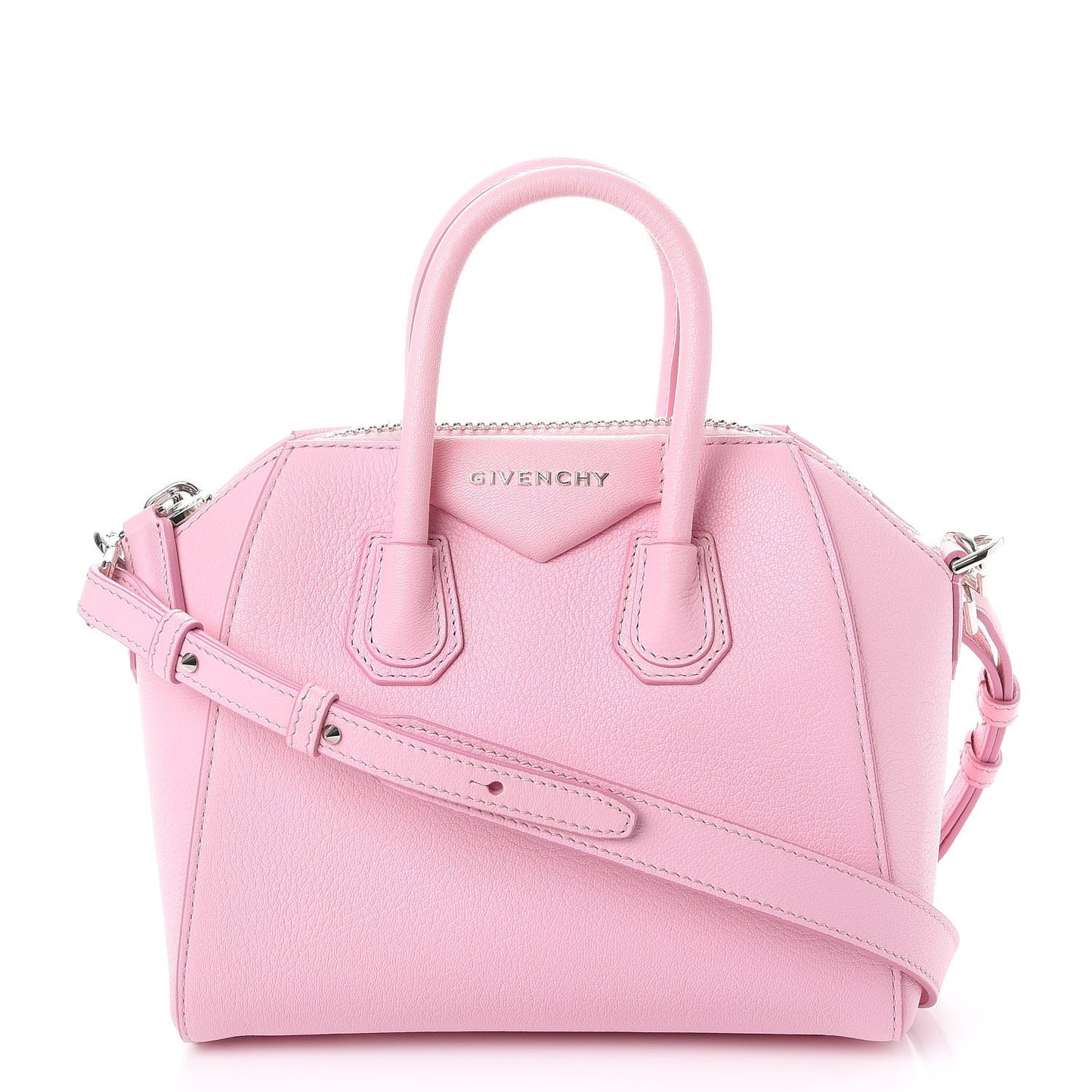 Sugar Goatskin Mini Antigona Bright Pink