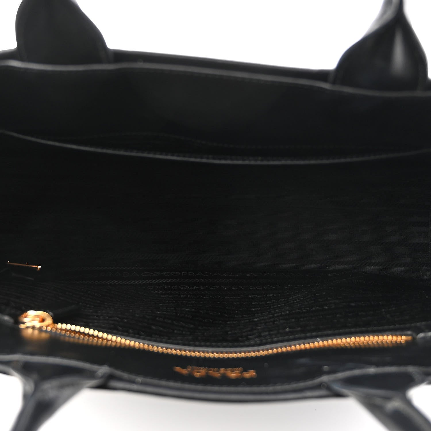 Prada Soft Calfskin Triangolo Symbole Embossed Medium Tote Black 5 of 10