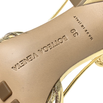 Bottega Veneta Mesh Nappa Stretch Ankle Tie 90mm Sandals 39 Gold 7 of 7