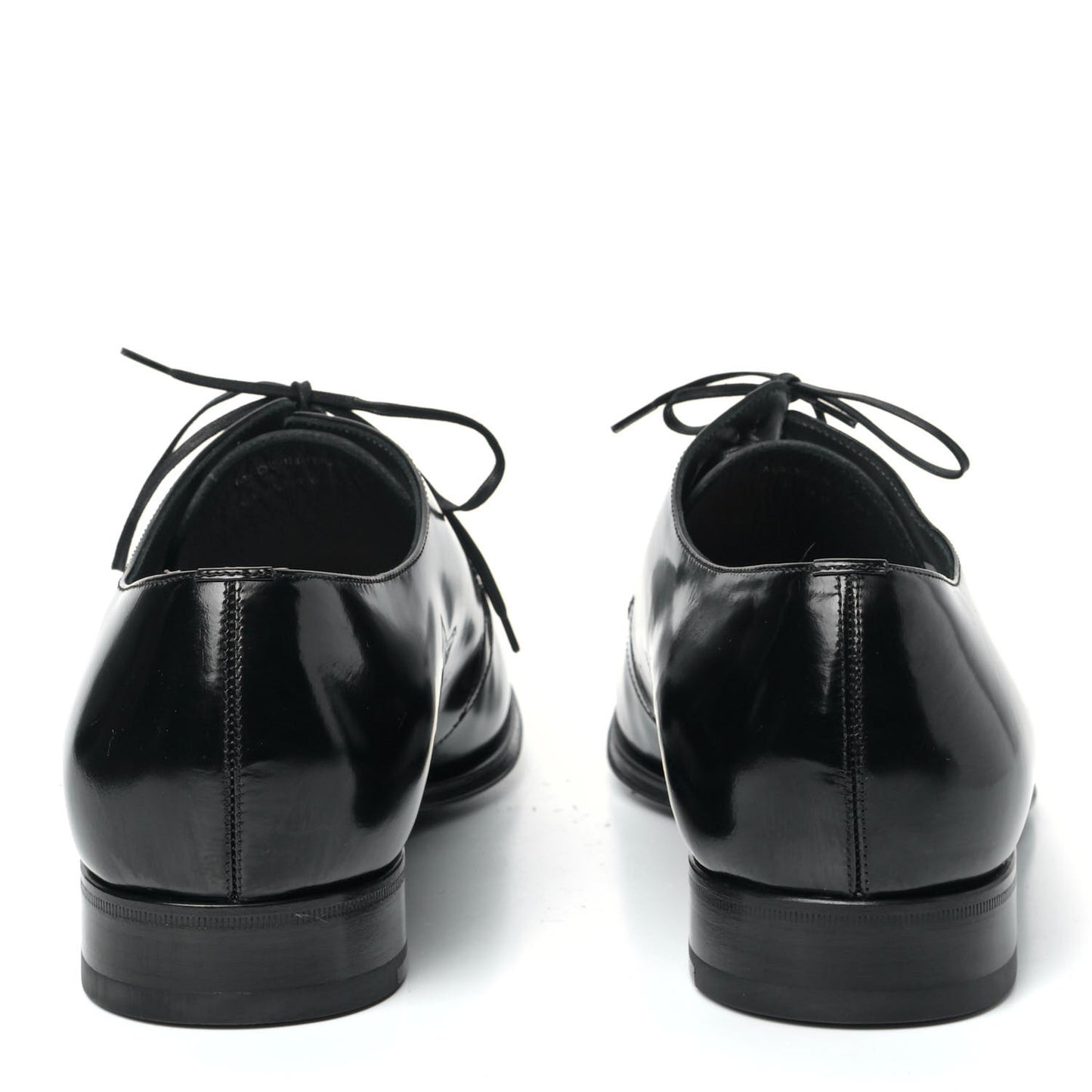 Polished Calfskin Mens Derby Shoe 44 Black