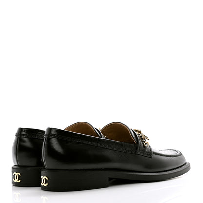 Chanel Calfskin Enamel Charms Mocassin Loafers 41 Black 4 of 9