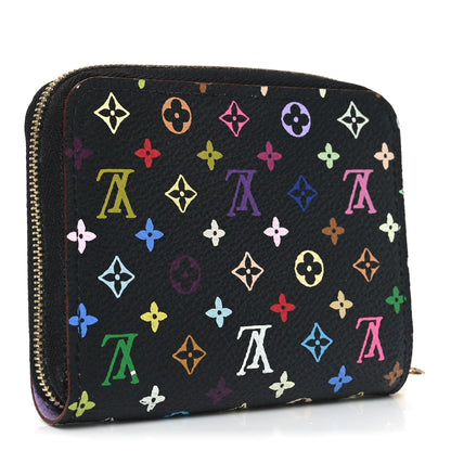Louis Vuitton Monogram Multicolor Zippy Coin Purse Black Violet 4 of 6