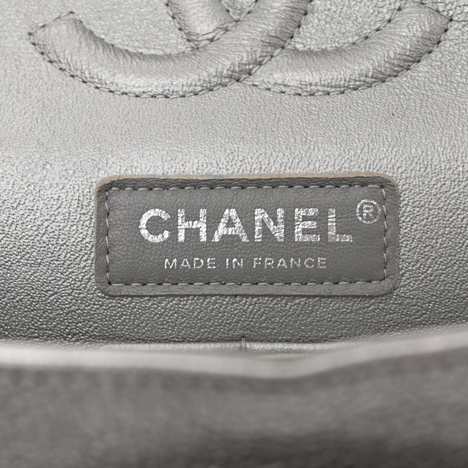 Chanel Metallic Caviar Quilted Medium Double Flap Silver 6 of 10