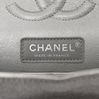 Chanel Metallic Caviar Quilted Medium Double Flap Silver 6 of 10