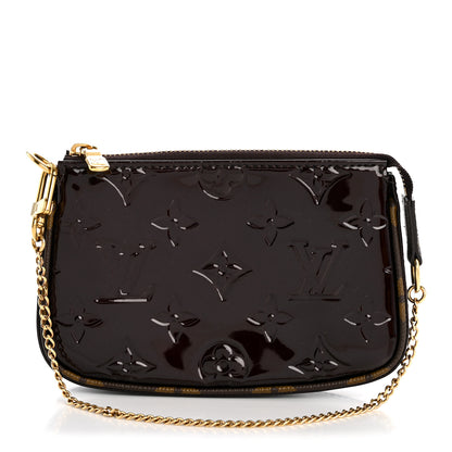 Louis Vuitton Vernis Monogram Mini Pochette Accessories Amarante 1 of 9