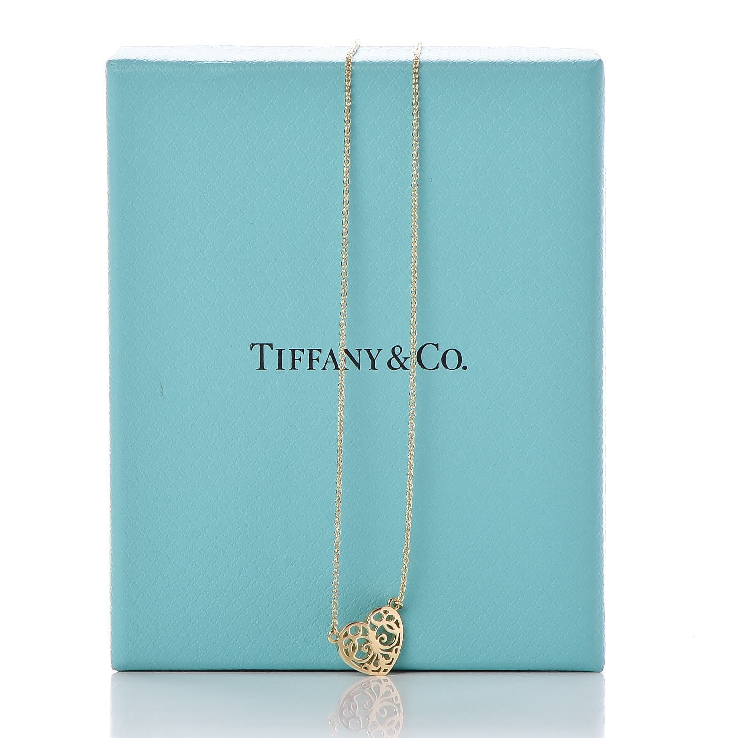 Tiffany 18K Yellow Gold Enchant Heart Pendant Necklace 7 of 7