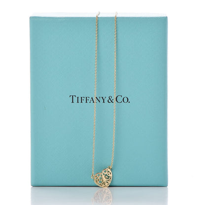 Tiffany 18K Yellow Gold Enchant Heart Pendant Necklace 7 of 7