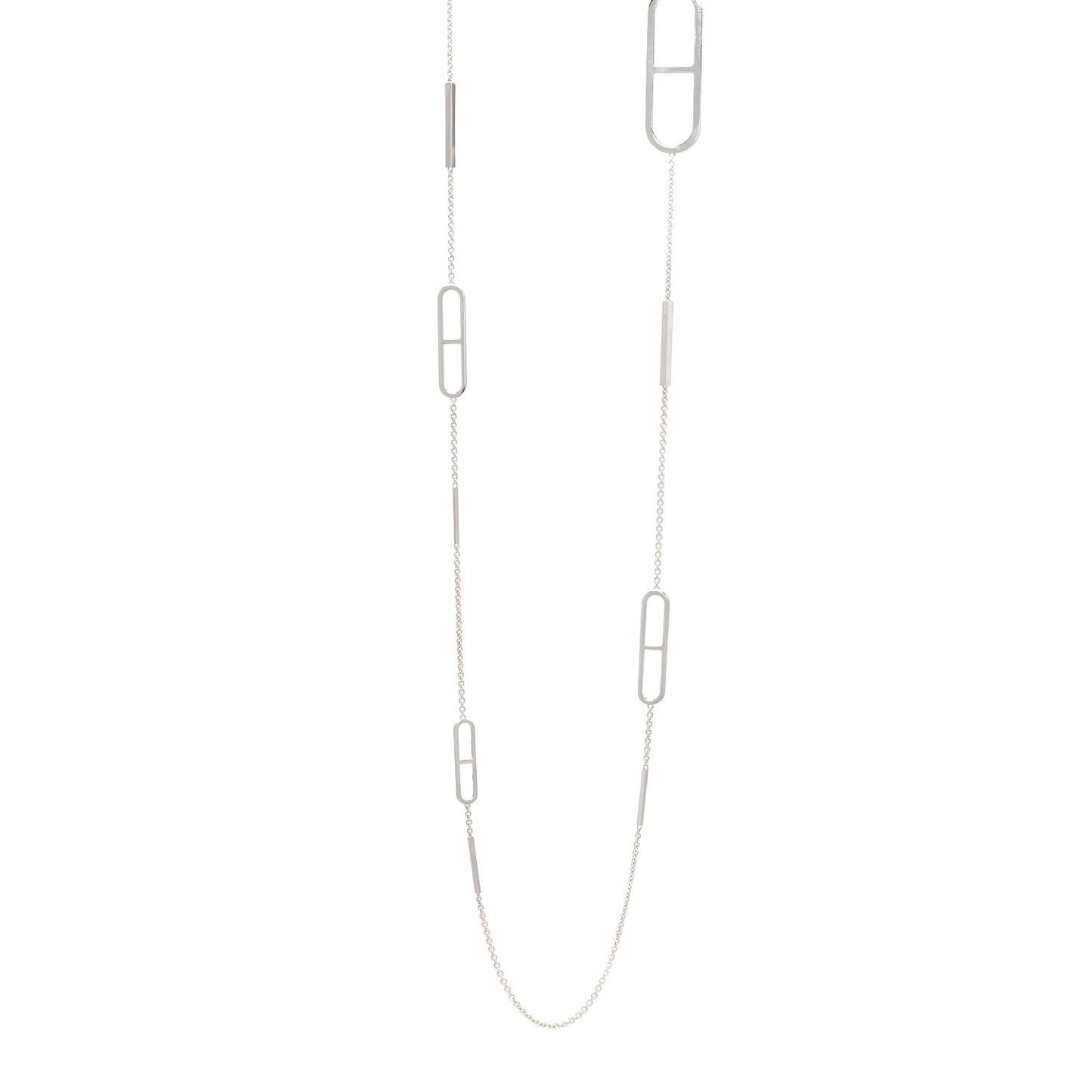 Sterling Silver Ever Chaine d'Ancre Long Necklace 120