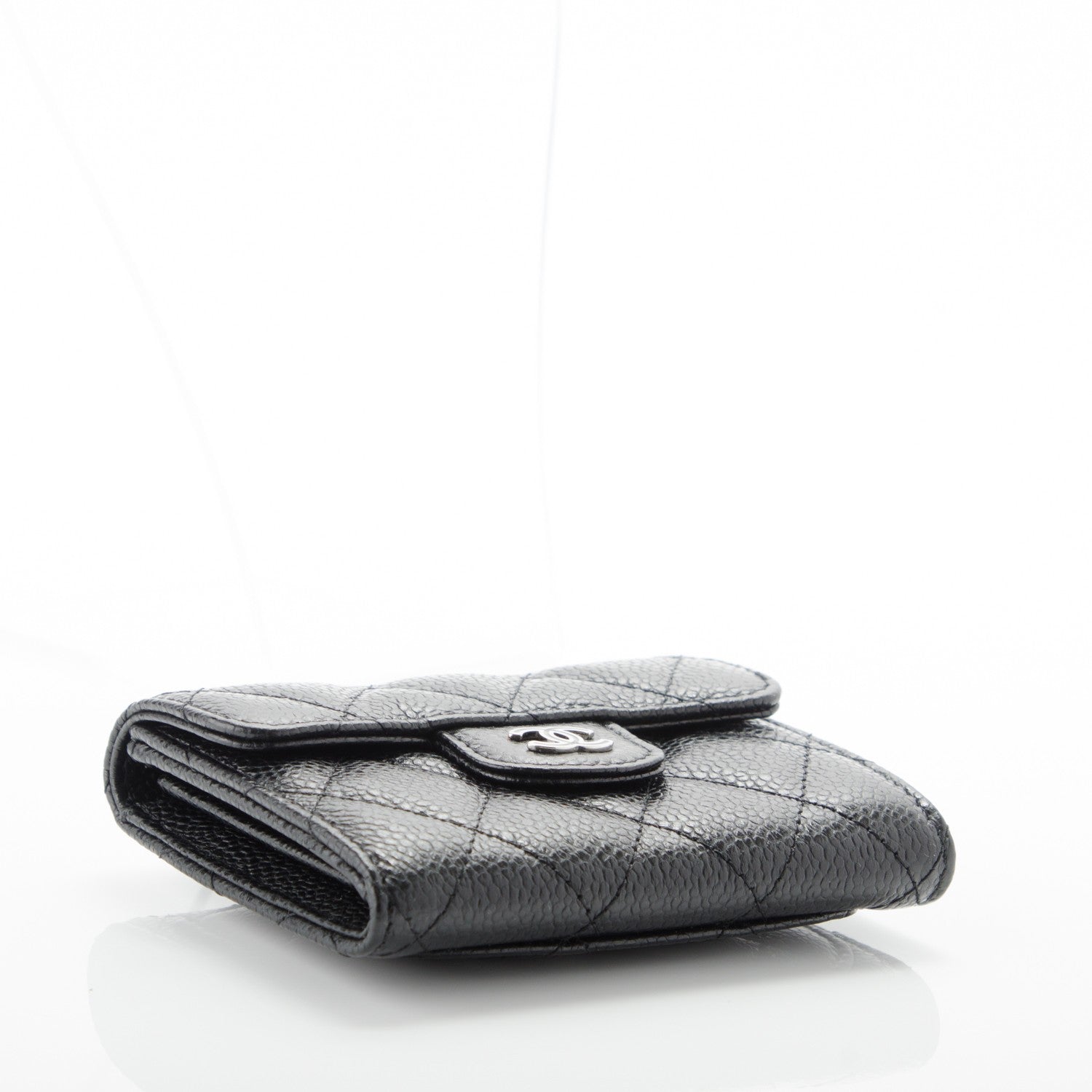 Chanel Caviar Quilted Flap Card Holder Wallet Black 4 of 7