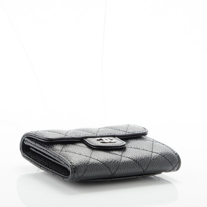 Chanel Caviar Quilted Flap Card Holder Wallet Black 4 of 7