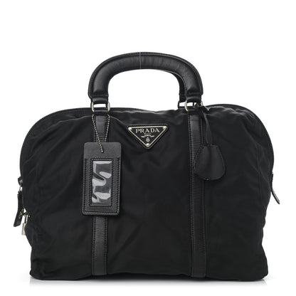 Prada Tessuto Nylon Saffiano Top Handle Bag Black 1 of 14