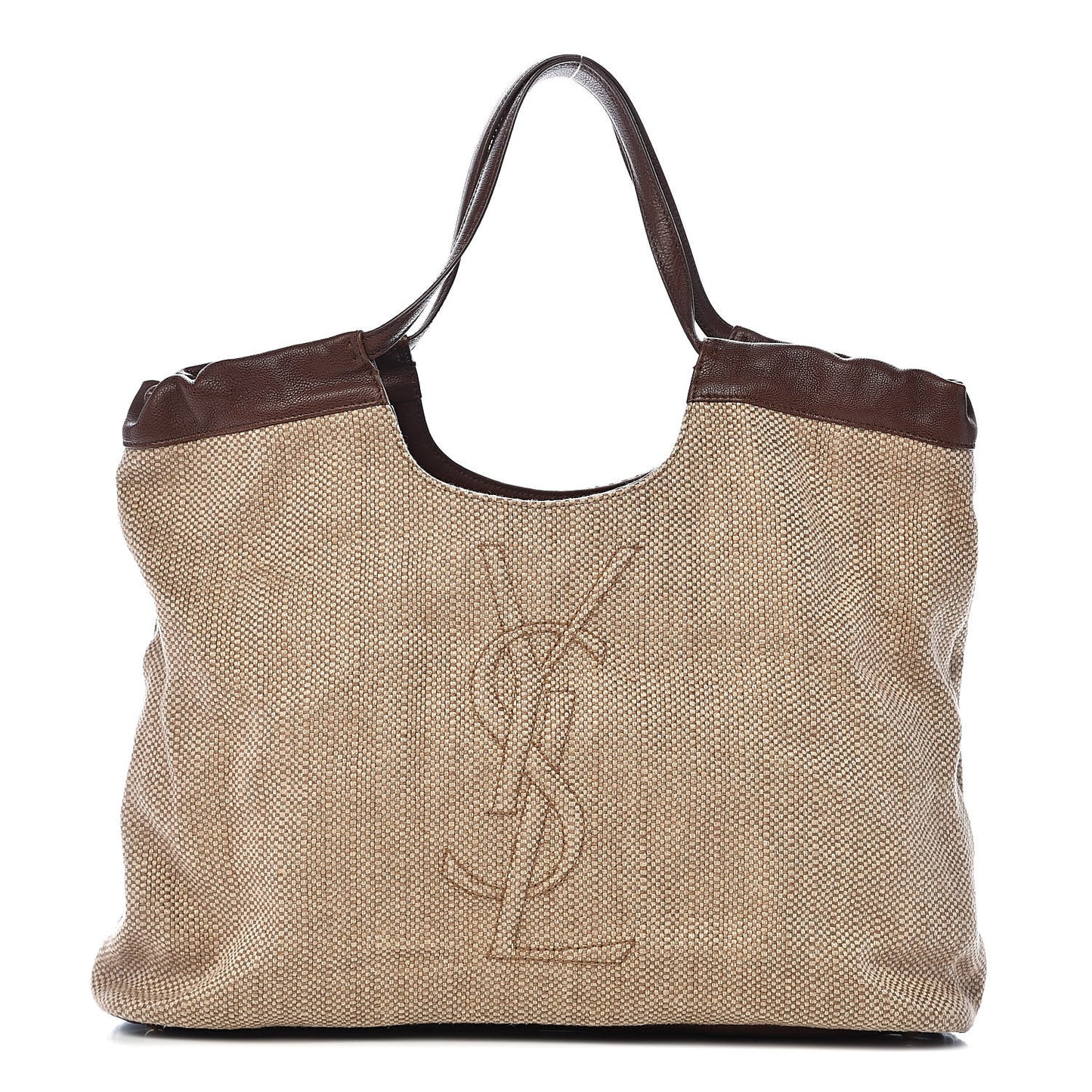Linen Belle de Jour Cabas Tote Brown