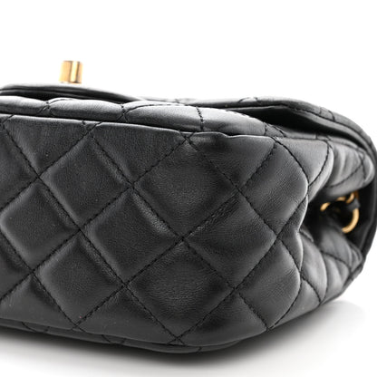 Chanel Lambskin Quilted Mini Romance Square Flap Black 10 of 12