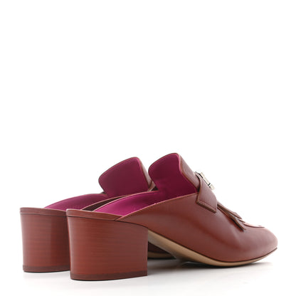 Hermes Goatskin Tuileries Mules 38 Cognac 4 of 8