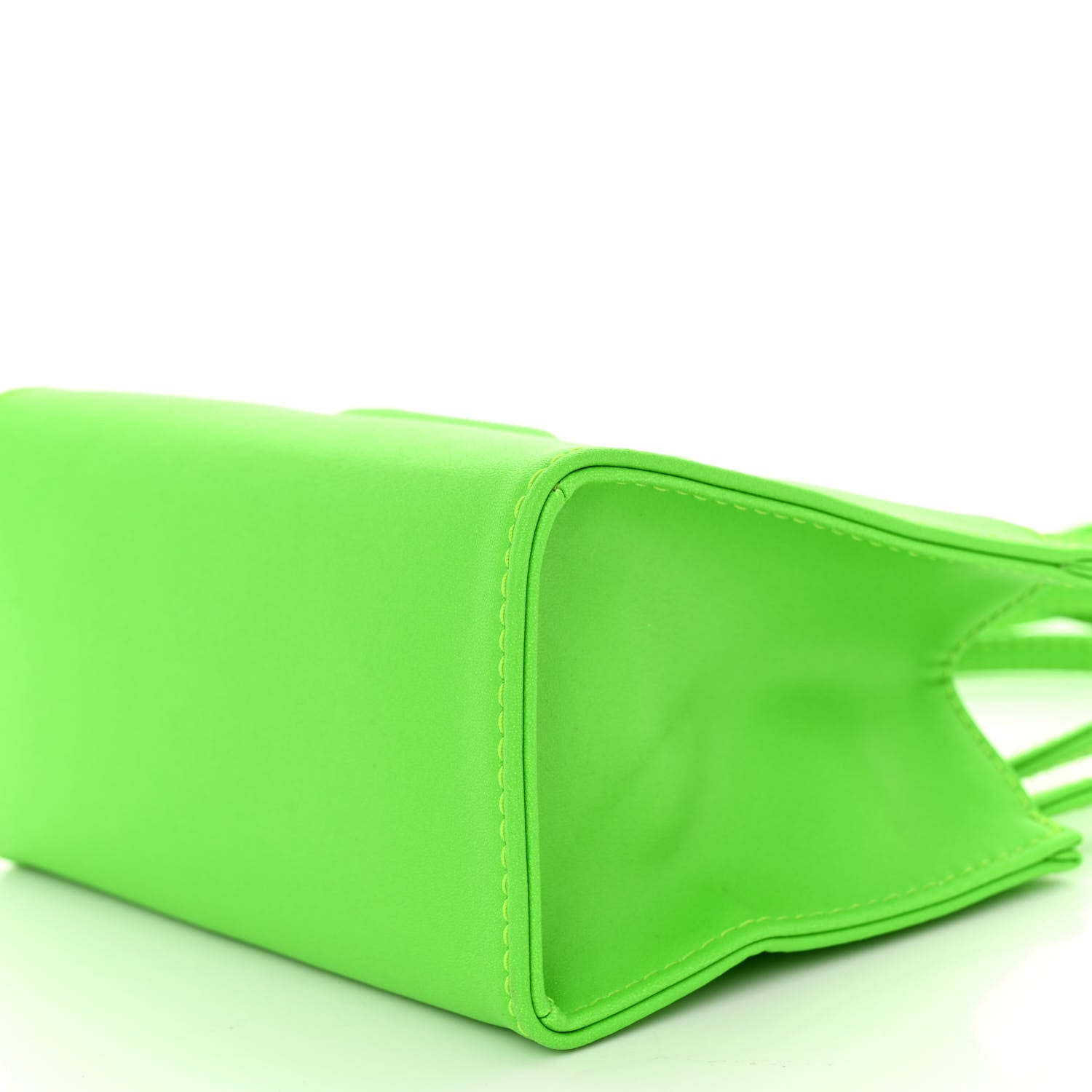 Telfar Vegan Leather Small Shopping Bag Highlighter Green 9 of 9