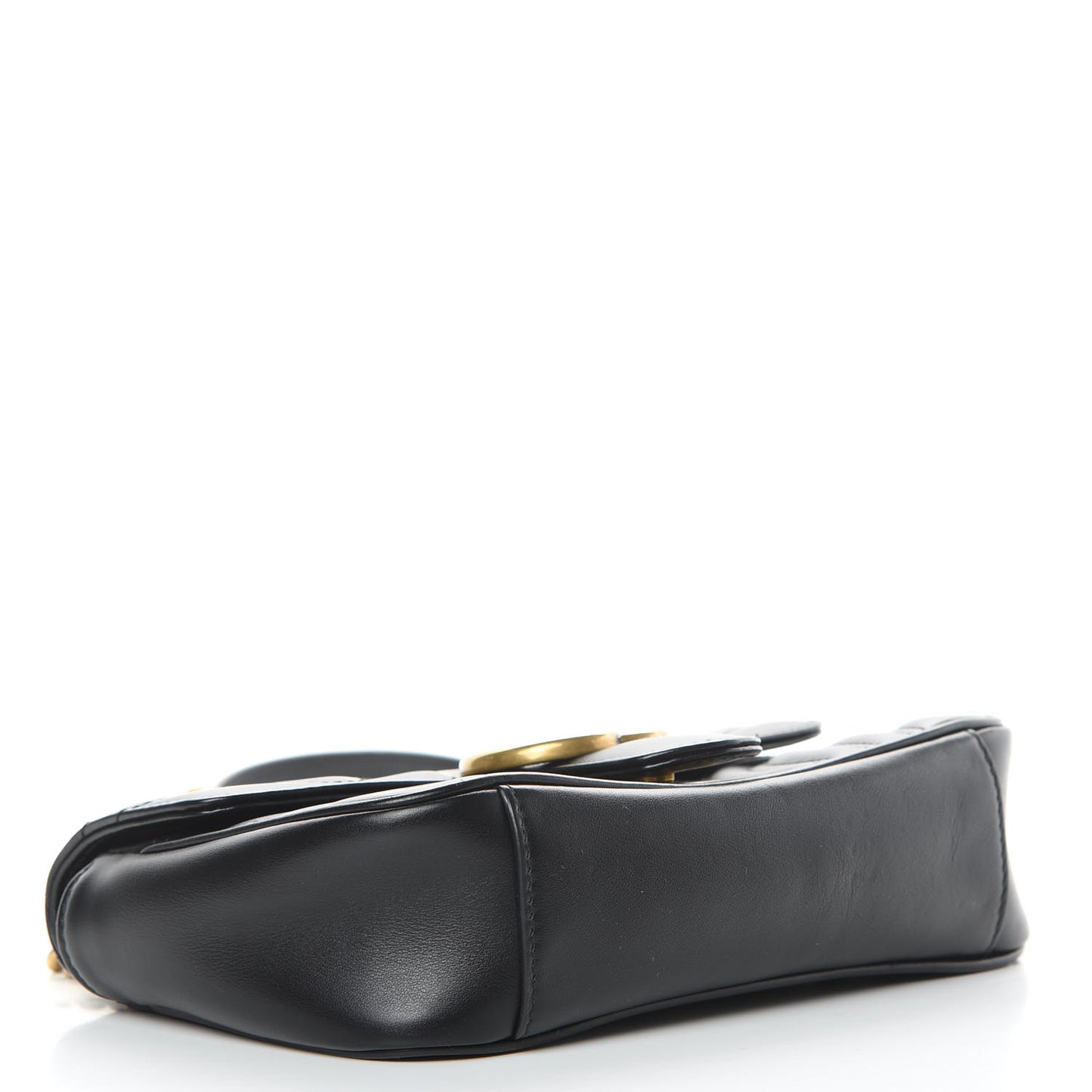 Calfskin Matelasse Mini GG Marmont Shoulder Bag Black
