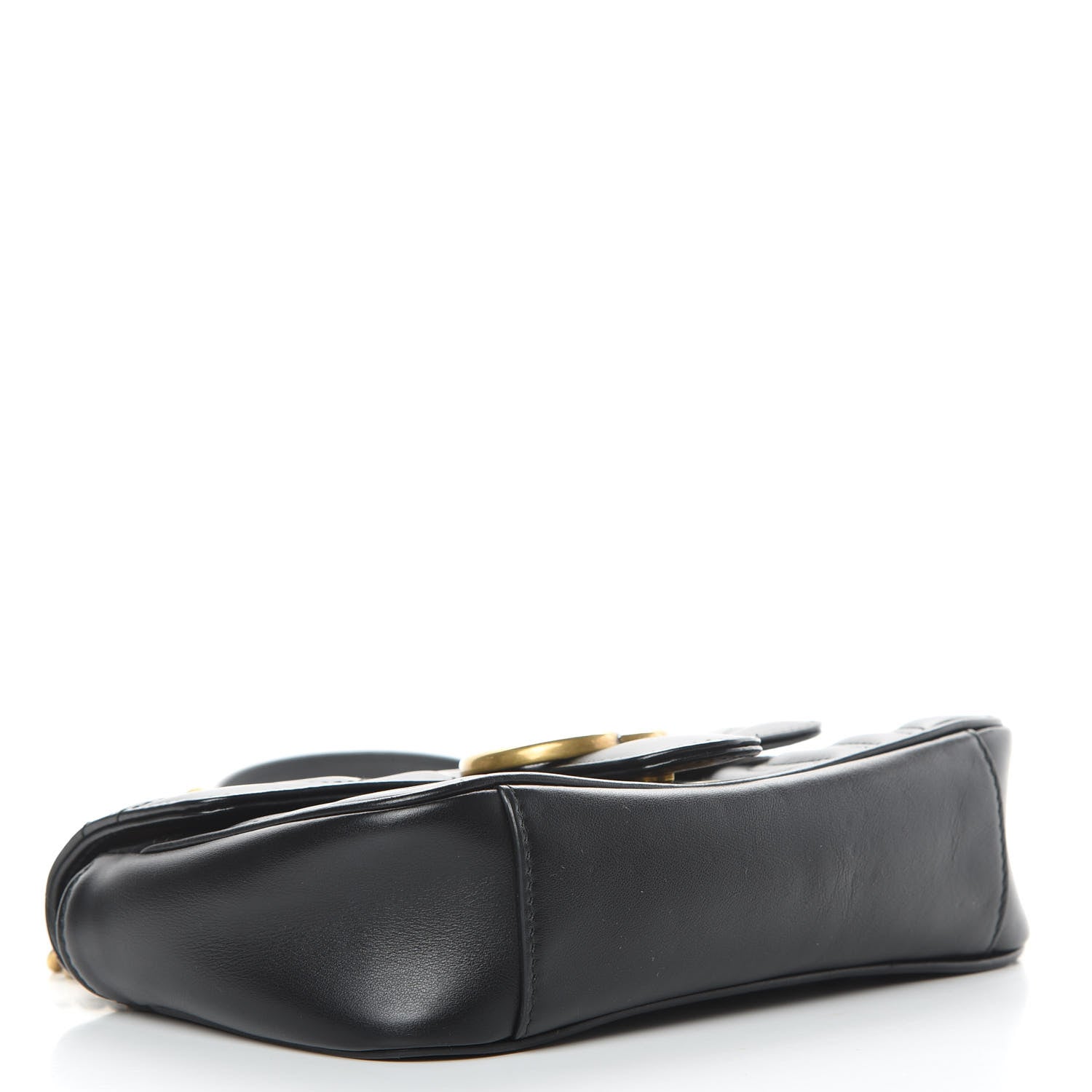 Gucci Calfskin Matelasse Mini GG Marmont Shoulder Bag Black 4 of 14