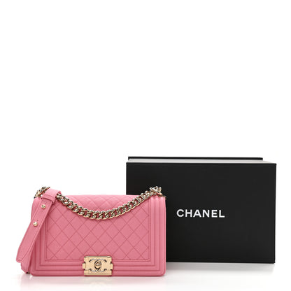 Chanel Caviar Quilted Medium Boy Flap Light Pink 9 of 9