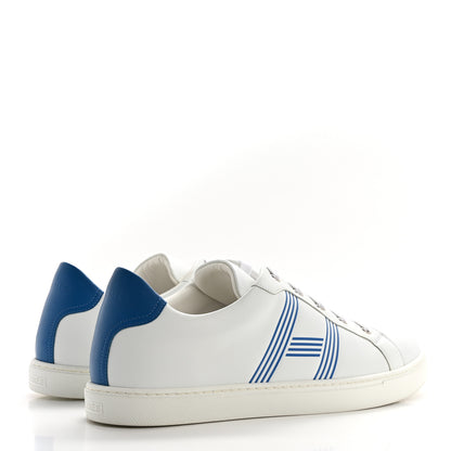 Hermes Calfskin Mens Advantage Sneakers 44 White Blue 4 of 9