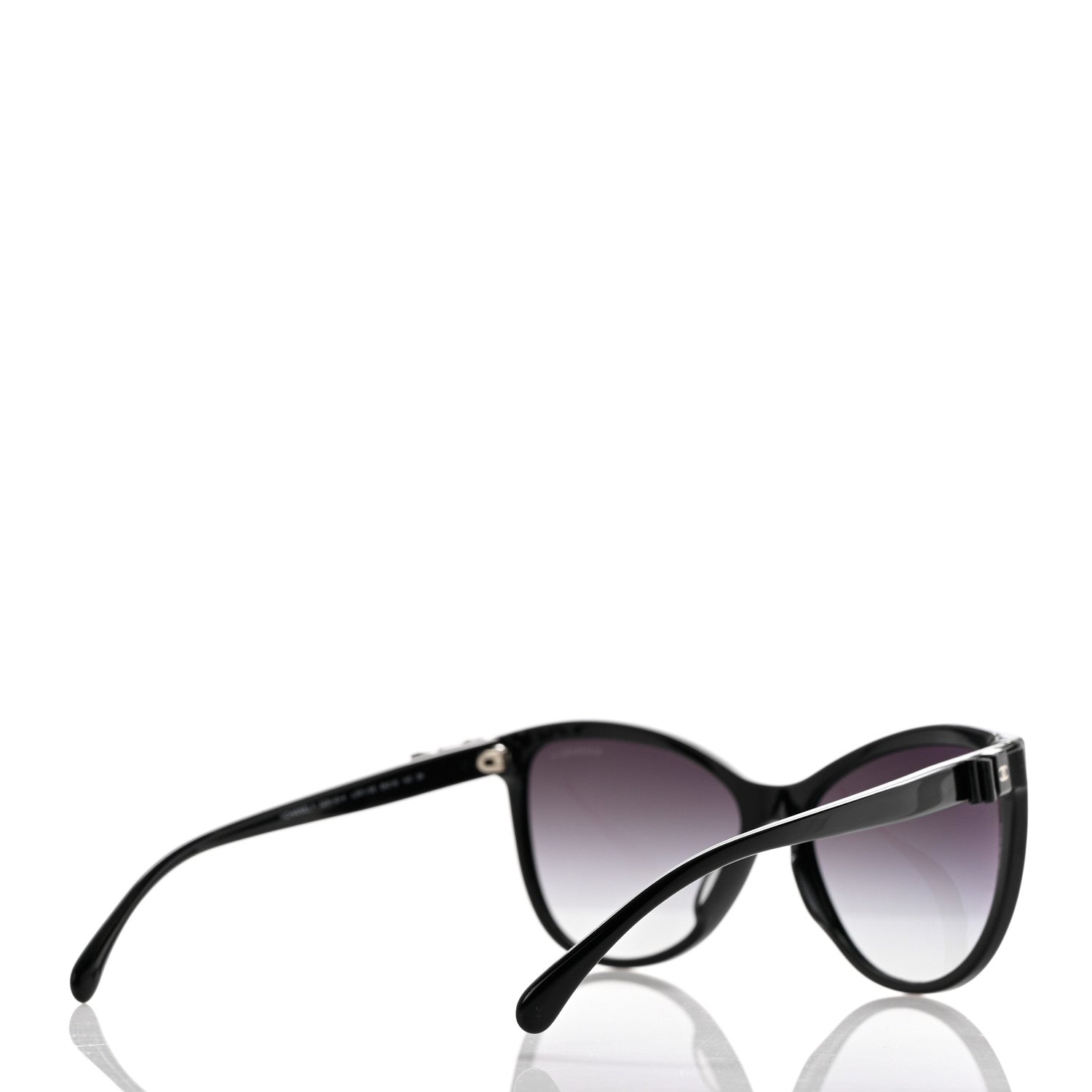 Chanel Acetate CC Bow Sunglasses Black 4 of 8