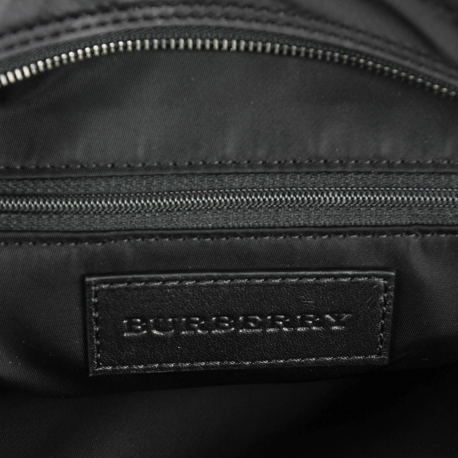 Burberry Nylon Check Small Buckleigh Packable Tote Charcoal 6 of 8