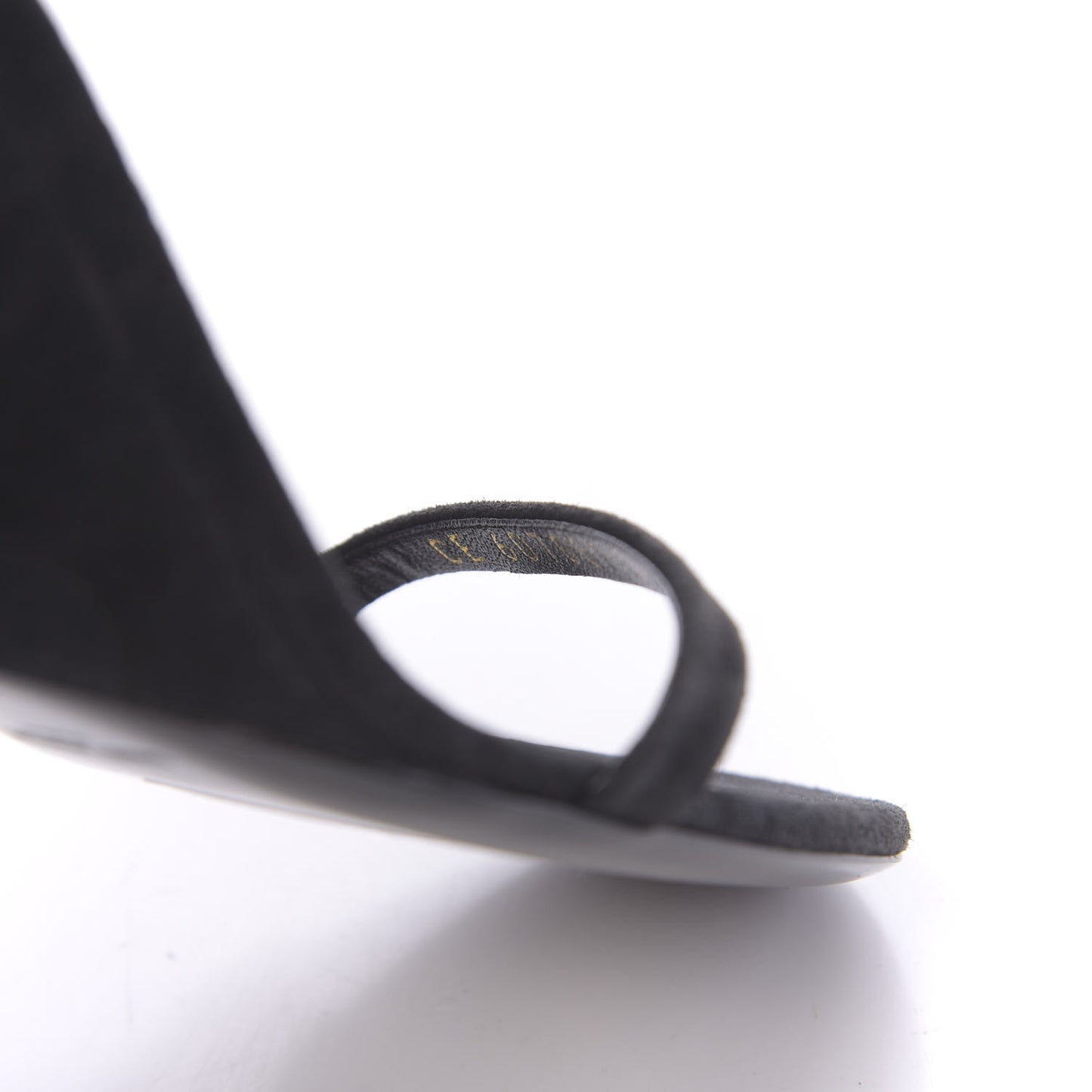 Suede Lila Wedge Sandals 36.5 Black