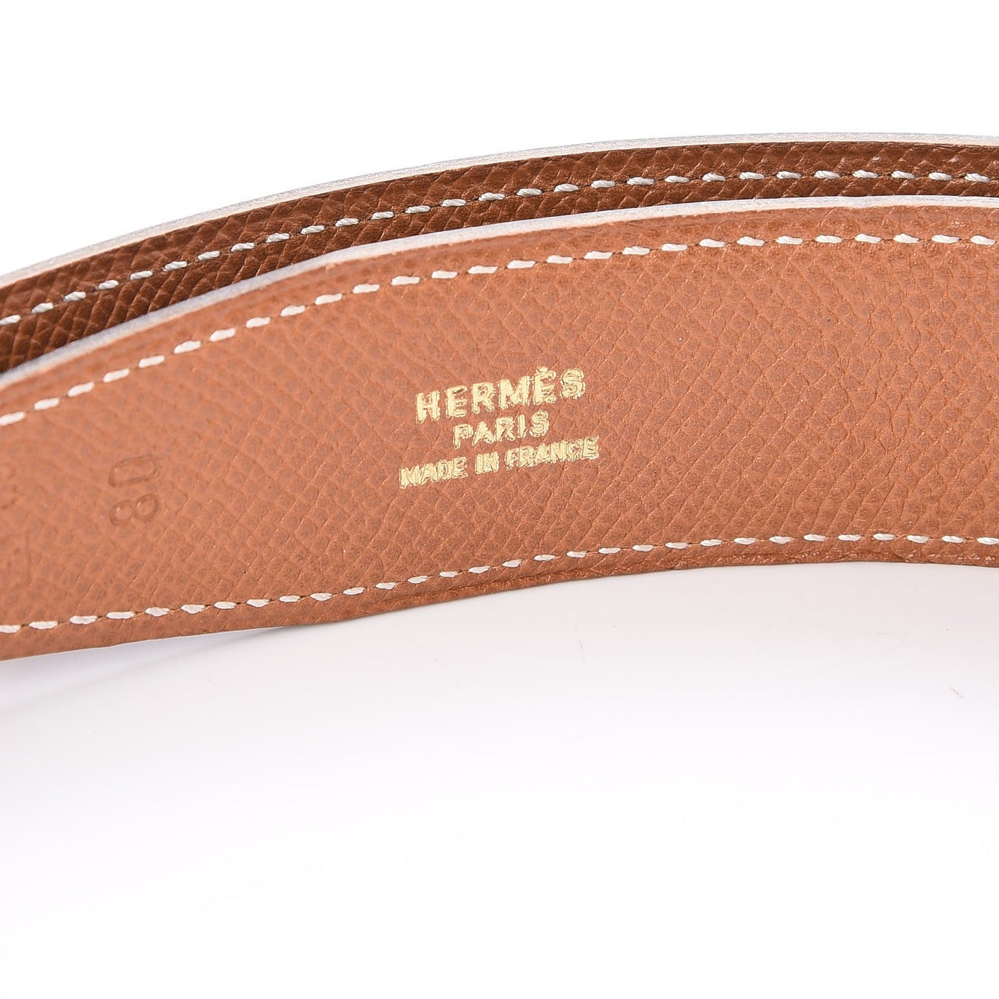 Courchevel Box 32mm Belt Strap 80 Gold Black