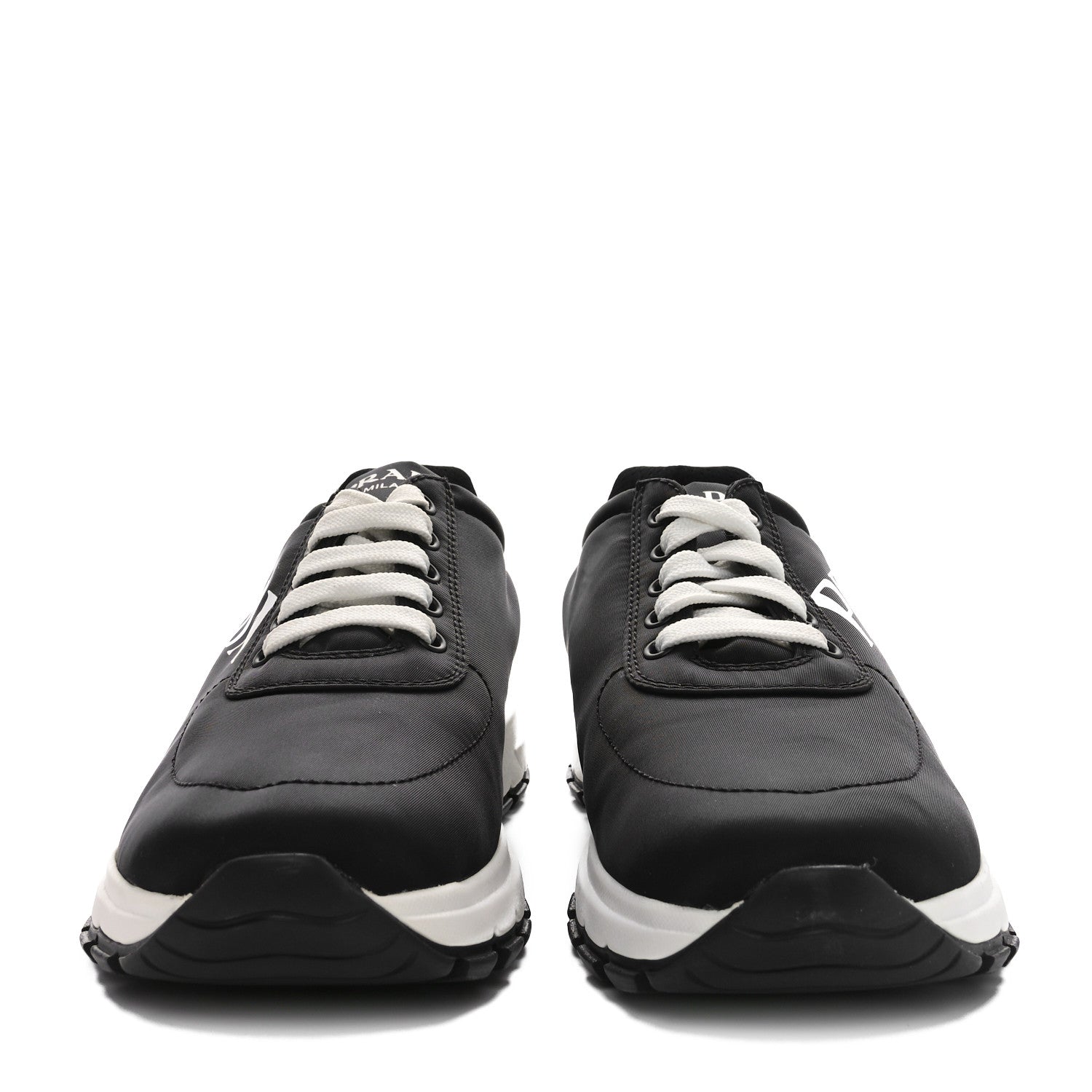Prada Nylon Gabardine Logo Sneakers 41 Black 3 of 9