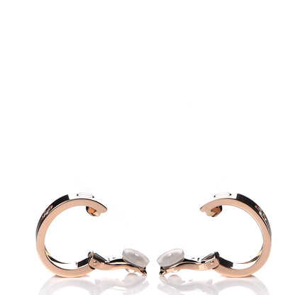 Cartier 18K Pink Gold 2 Diamond 5.5mm LOVE Hoop Clip-On Earrings 3 of 6