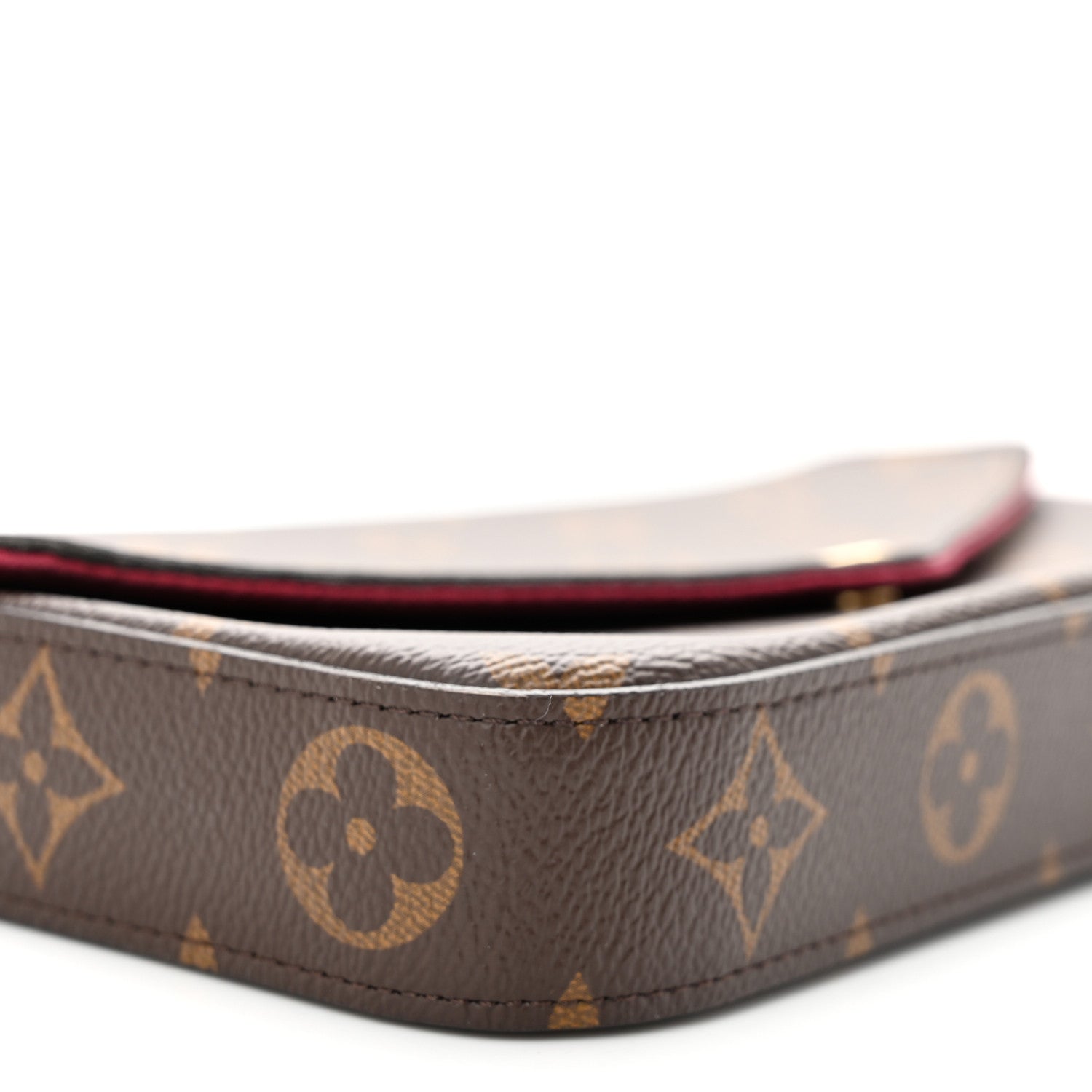 Louis Vuitton Monogram Pochette Felicie Chain Wallet Fuchsia 10 of 12