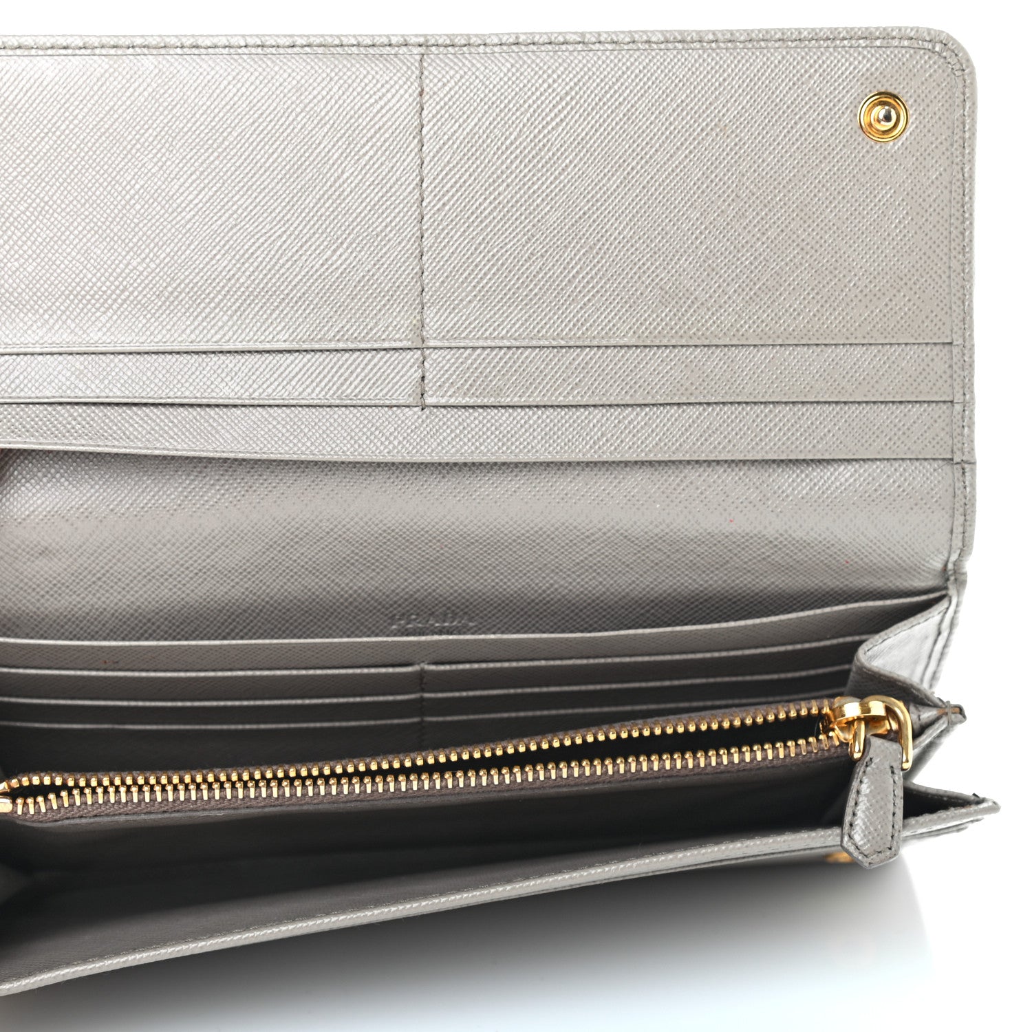 Prada Saffiano Metal Continental Flap Wallet Argilla 5 of 11