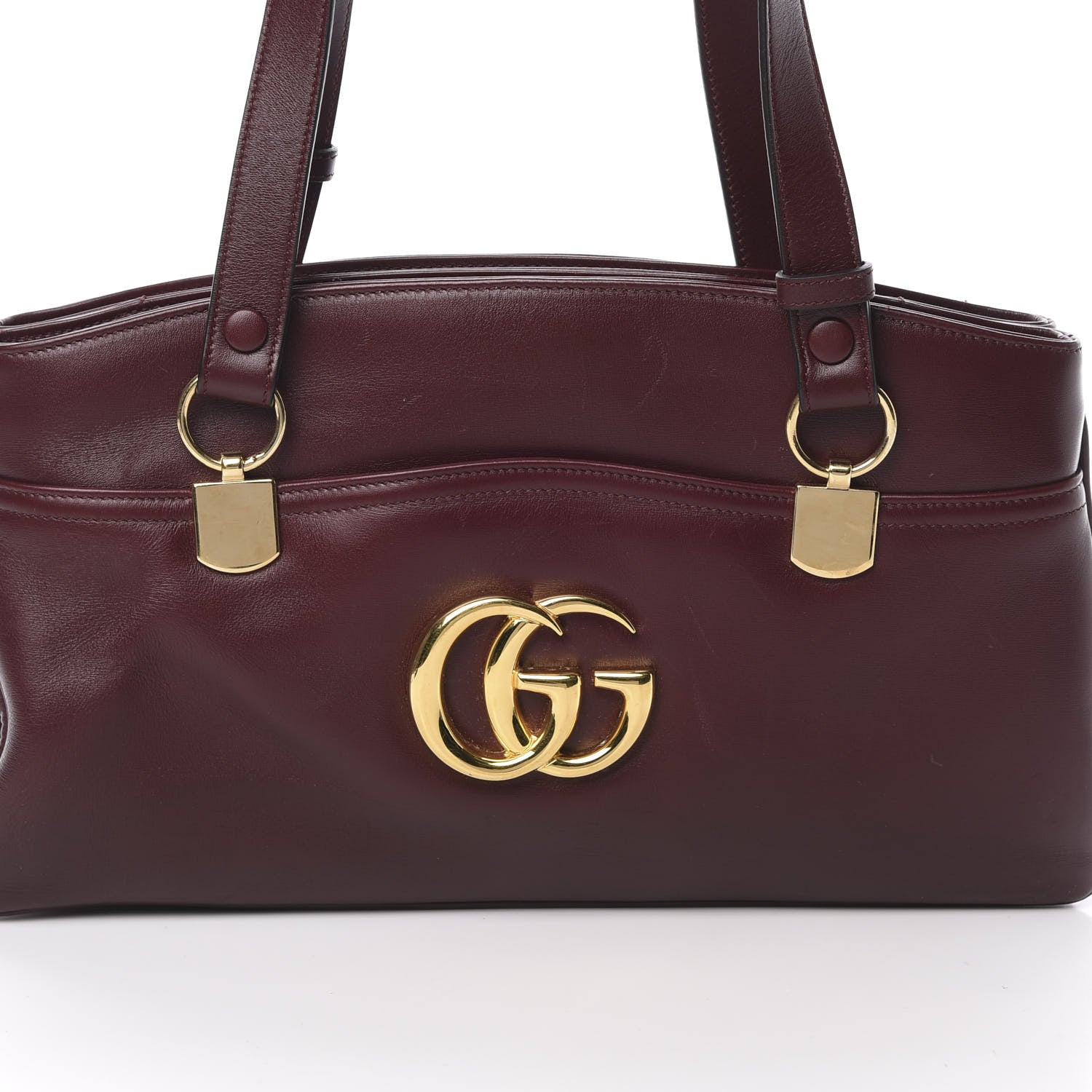 Gucci Vitello Palmellato Lux Large Arli Top Handle Bag Vintage Bordeaux 8 of 26