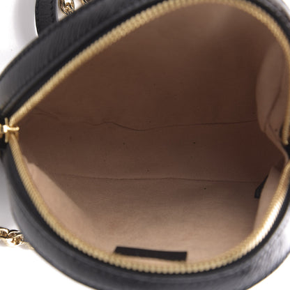 Gucci Suede Patent Web Mini Ophidia Round Shoulder Bag Black 5 of 9