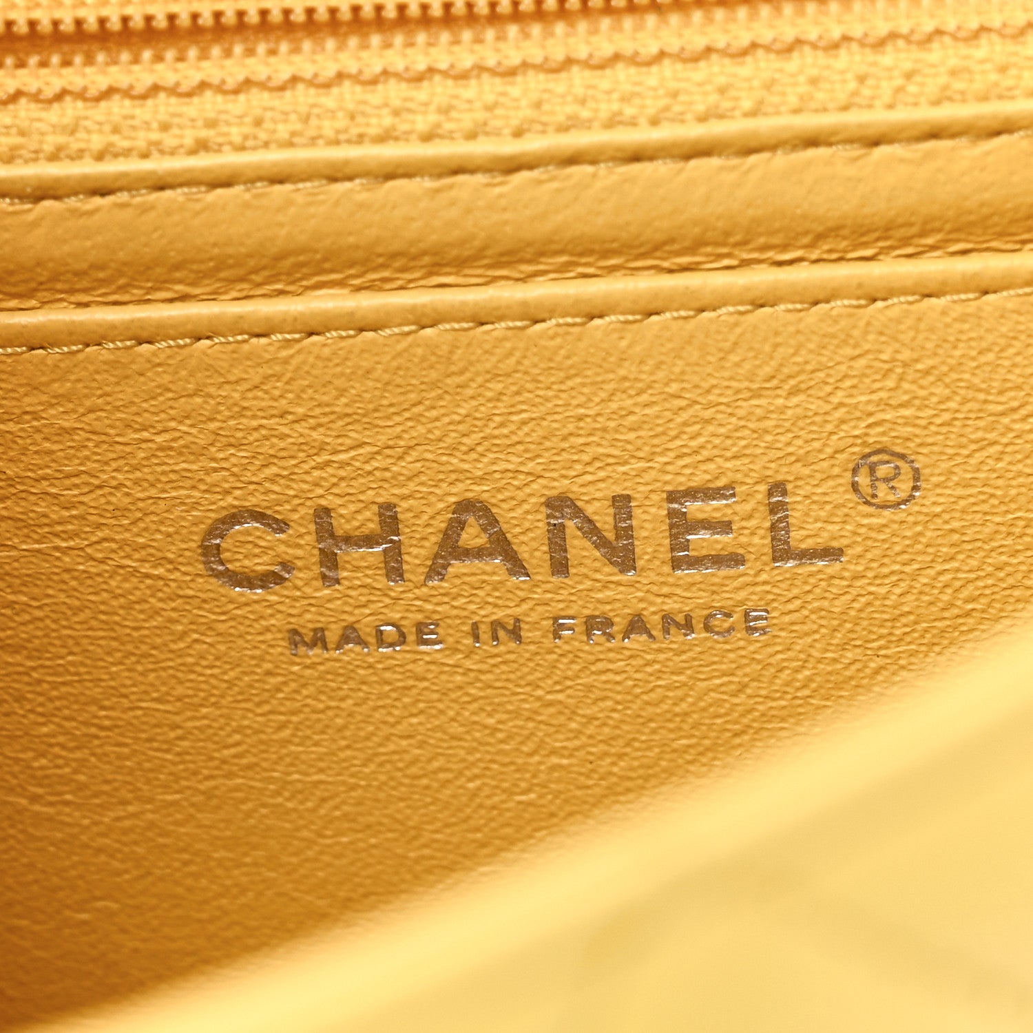 Chanel Lambskin Quilted Mini Rectangular Flap Yellow 6 of 10