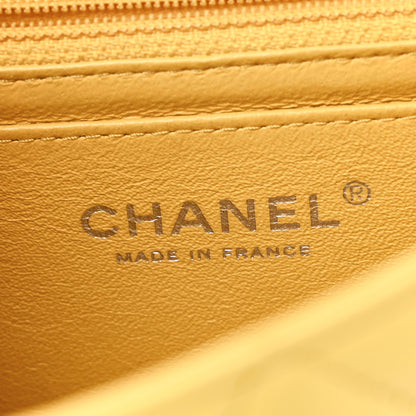 Chanel Lambskin Quilted Mini Rectangular Flap Yellow 6 of 10