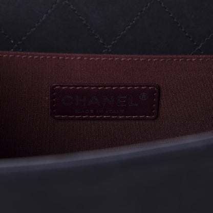 Chanel Shearling Iridescent Calfskin Medium Boy Flap Navy 7 of 10