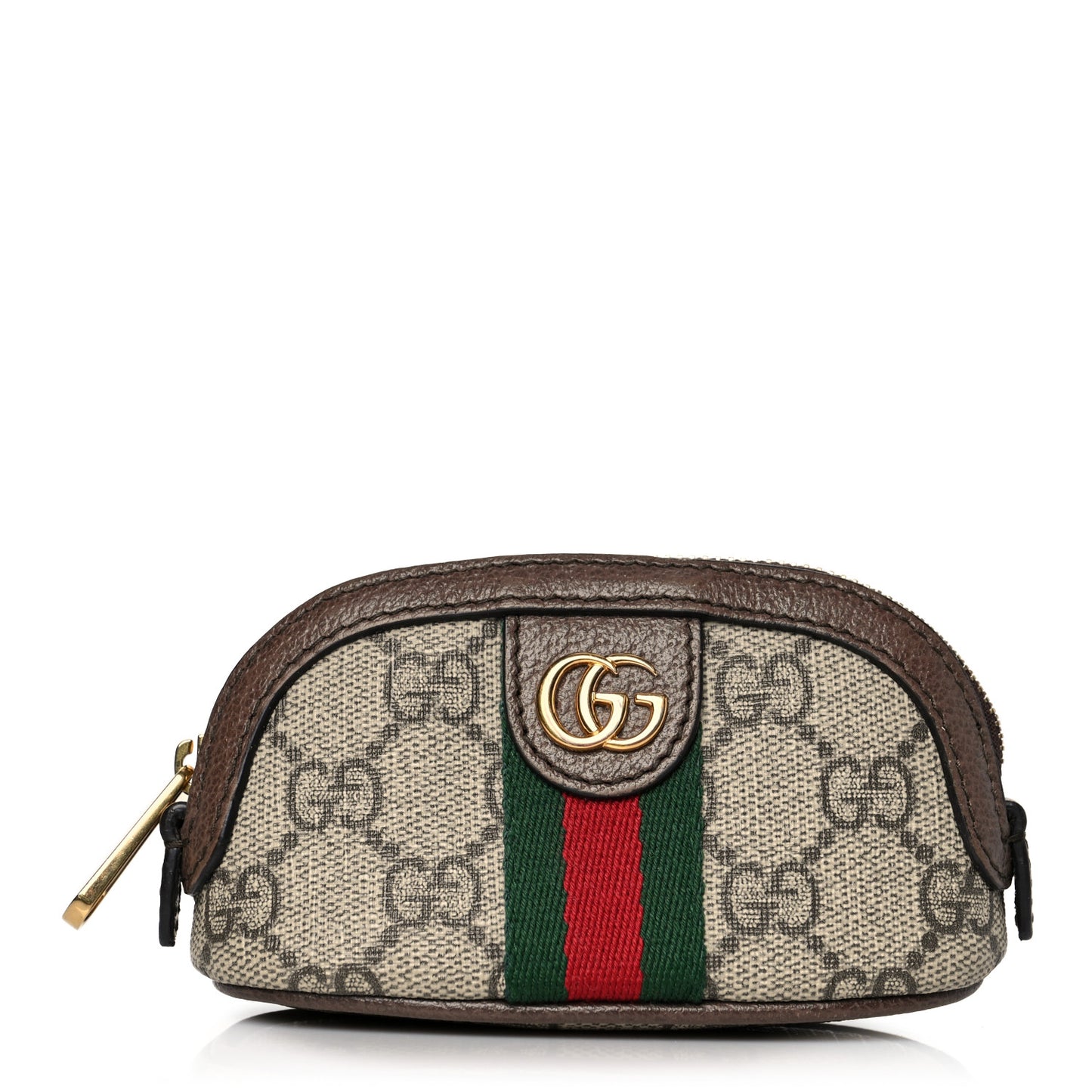 GG Supreme Monogram Web Ophidia Dome Key Pouch Beige New Acero