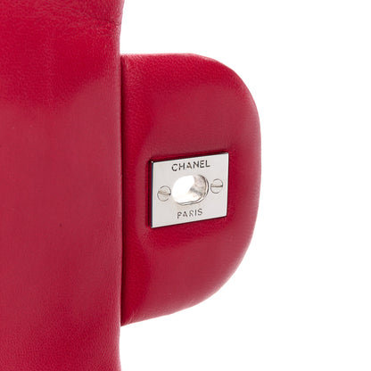 Chanel Lambskin Chevron Quilted Maxi Single Flap Red 7 of 17