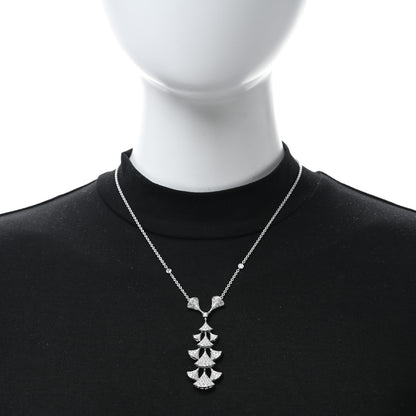 Bulgari 18K White Gold Diamond Diva's Dream Pendant Necklace 3 of 4