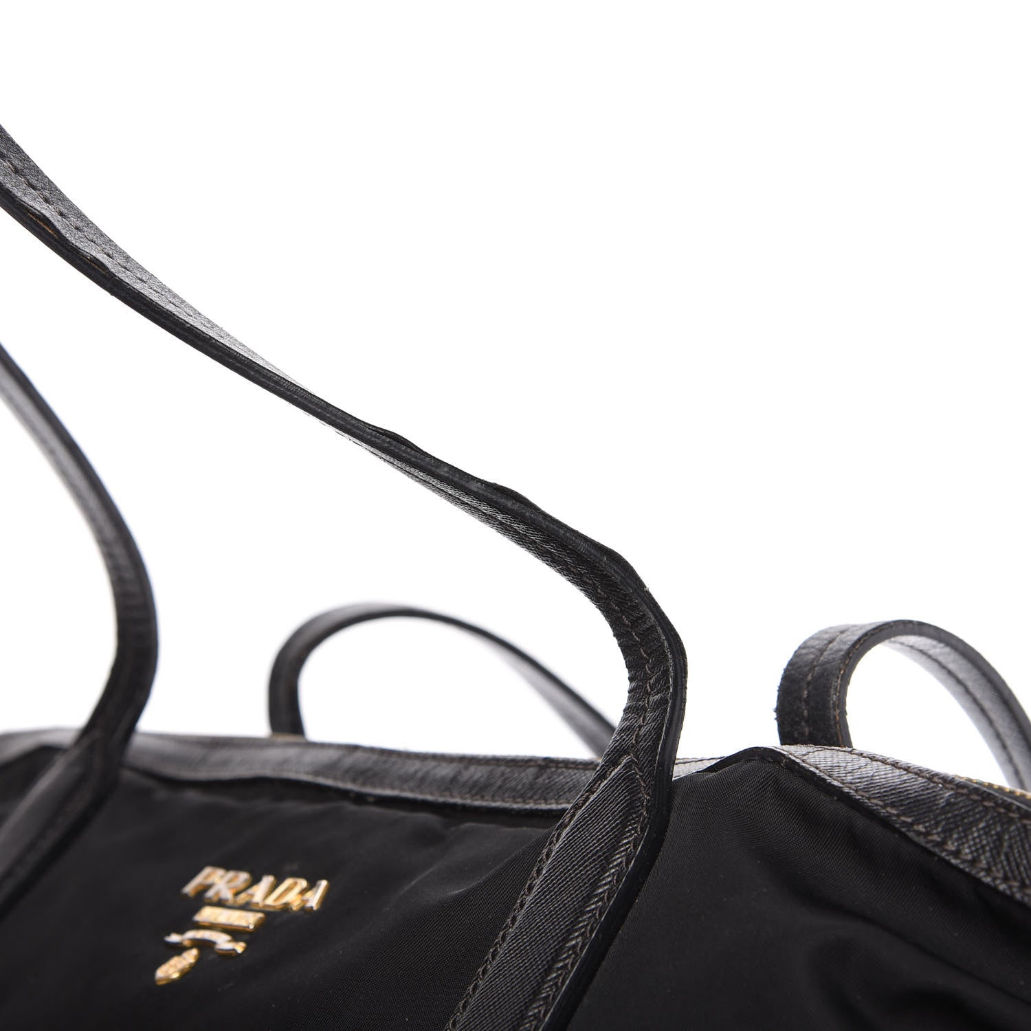 Prada Tessuto Nylon Saffiano Shopping Tote Black 13 of 15