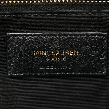 Saint Laurent Lambskin Quilted Medium Loulou Puffer Monogram Chain Satchel Dark Beige 7 of 10