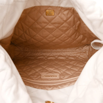 Chanel Shiny Calfskin Quilted Chanel 22 White 6 of 11