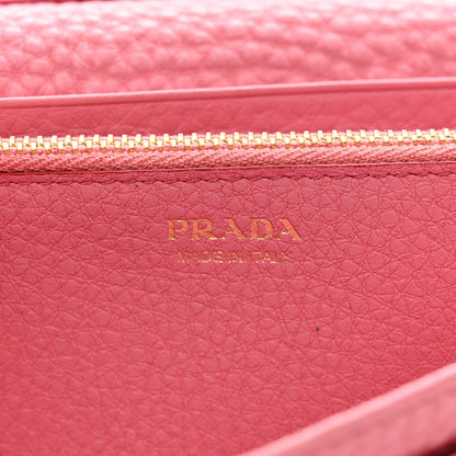 Prada Vitello Phenix Continental Flap Wallet Begonia 8 of 8