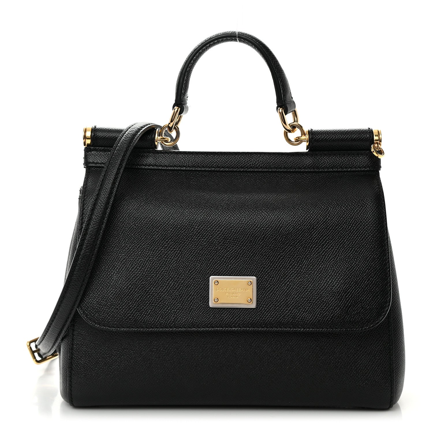 Dolce & Gabbana Dauphine Small Miss Sicily Satchel Black 1 of 20