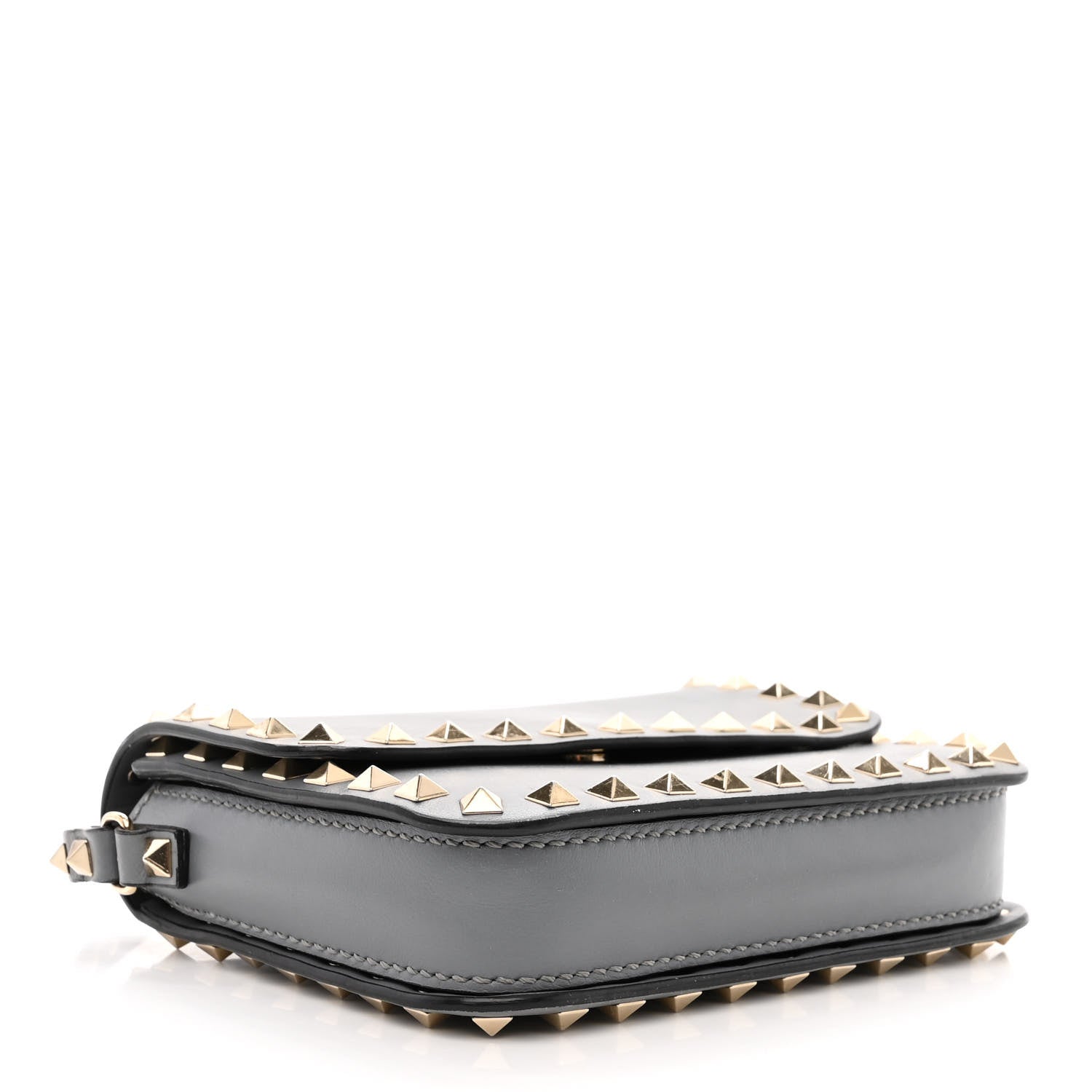 Valentino Garavani Vitello Rockstud Flap Crossbody Bag Stone 4 of 11