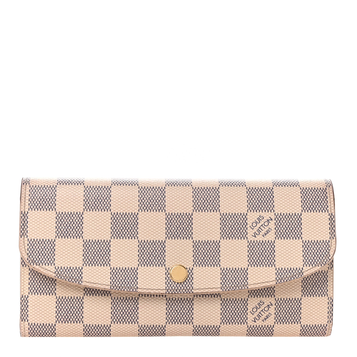 Louis Vuitton Damier Azur Emilie Wallet Rose Ballerine 1 of 9