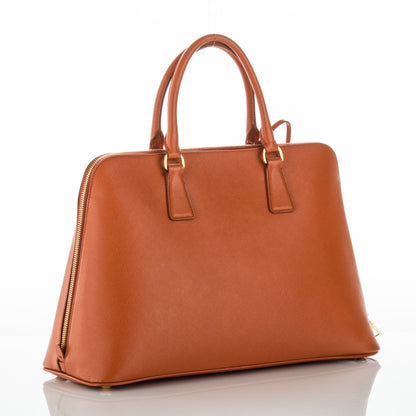 Prada Saffiano Lux Large Promenade Tote Papaya 3 of 8