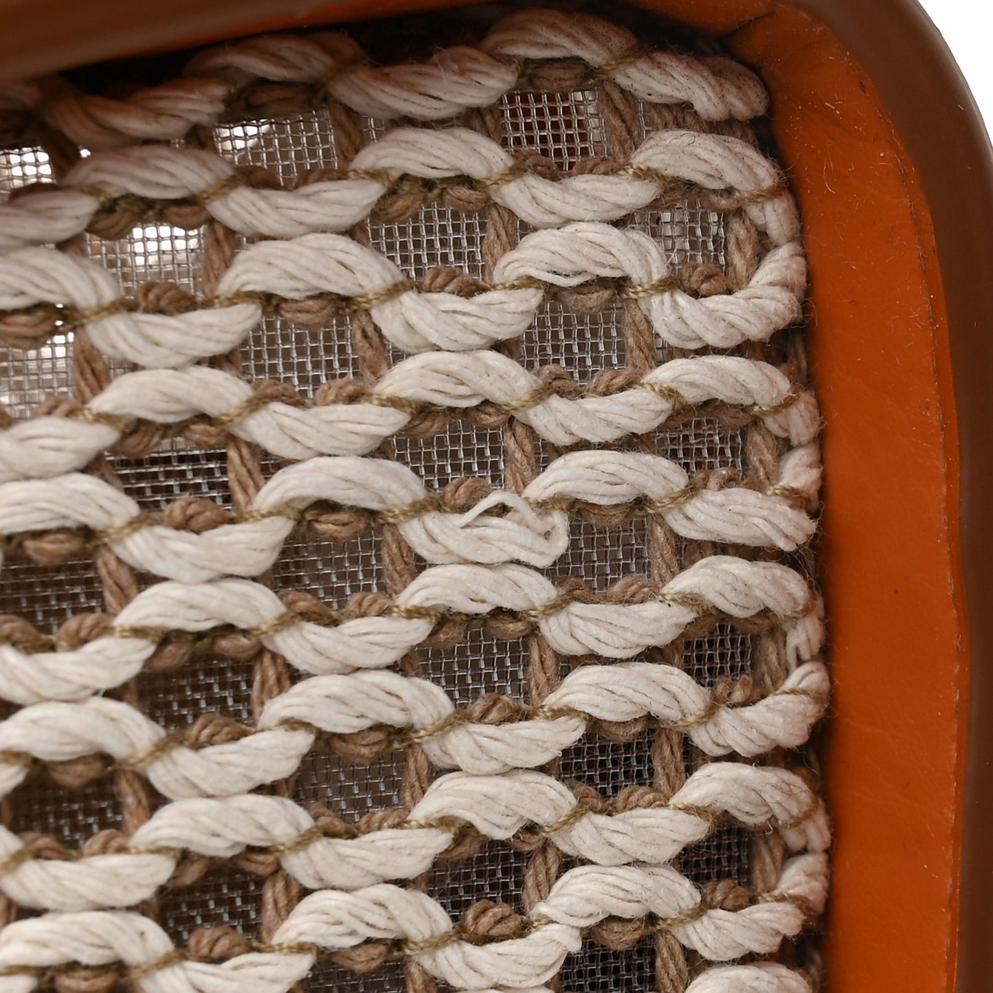 Eco Mesh Rope Logo Mini Crossbody Ivory Beige